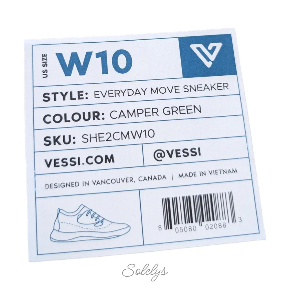 Vessi Everyday Move Womens 10 Camper Green Waterproof Knit Dyma-Tex Sneaker
